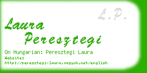 laura peresztegi business card